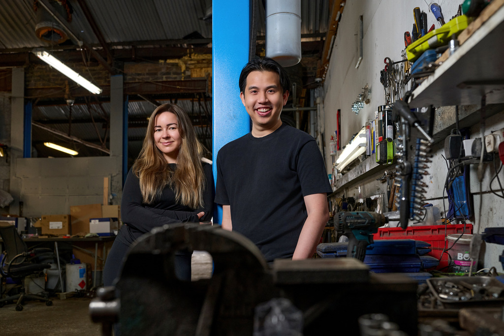Intropy founders Franziska Kirschner and YihKai Teh in a workshop